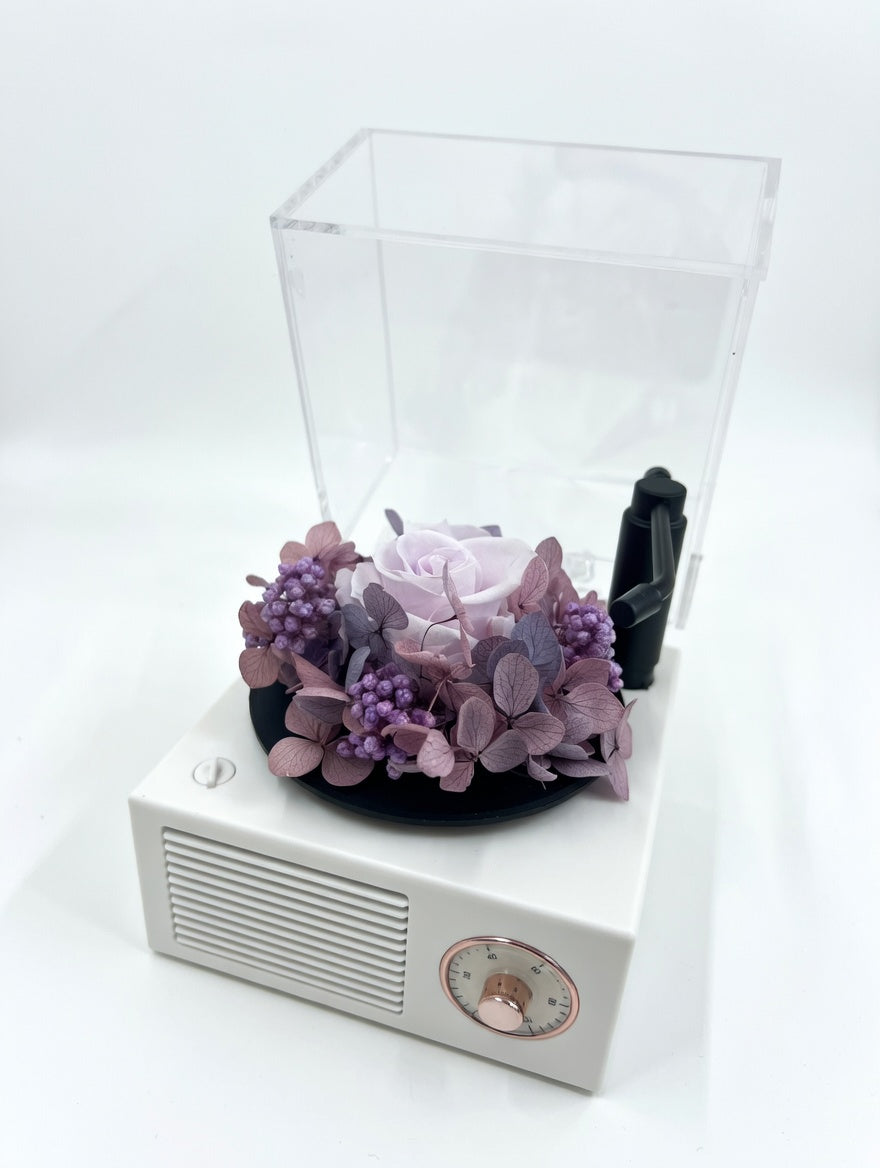 Custom Color Preserved Flower Bluetooth Speaker Music Box